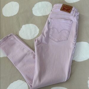 Levi's 711 Lilac Skinny Jeans Smooth Denim